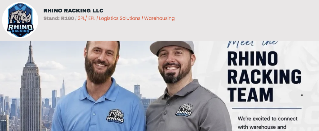 Rhino Racking team Justin Sanders and Bryan Greenwood at the Retail Supply Chain & Logistics Expo New York 2026